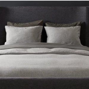 Parachute Etched 3P King duvet cover and shams set Shale NWT